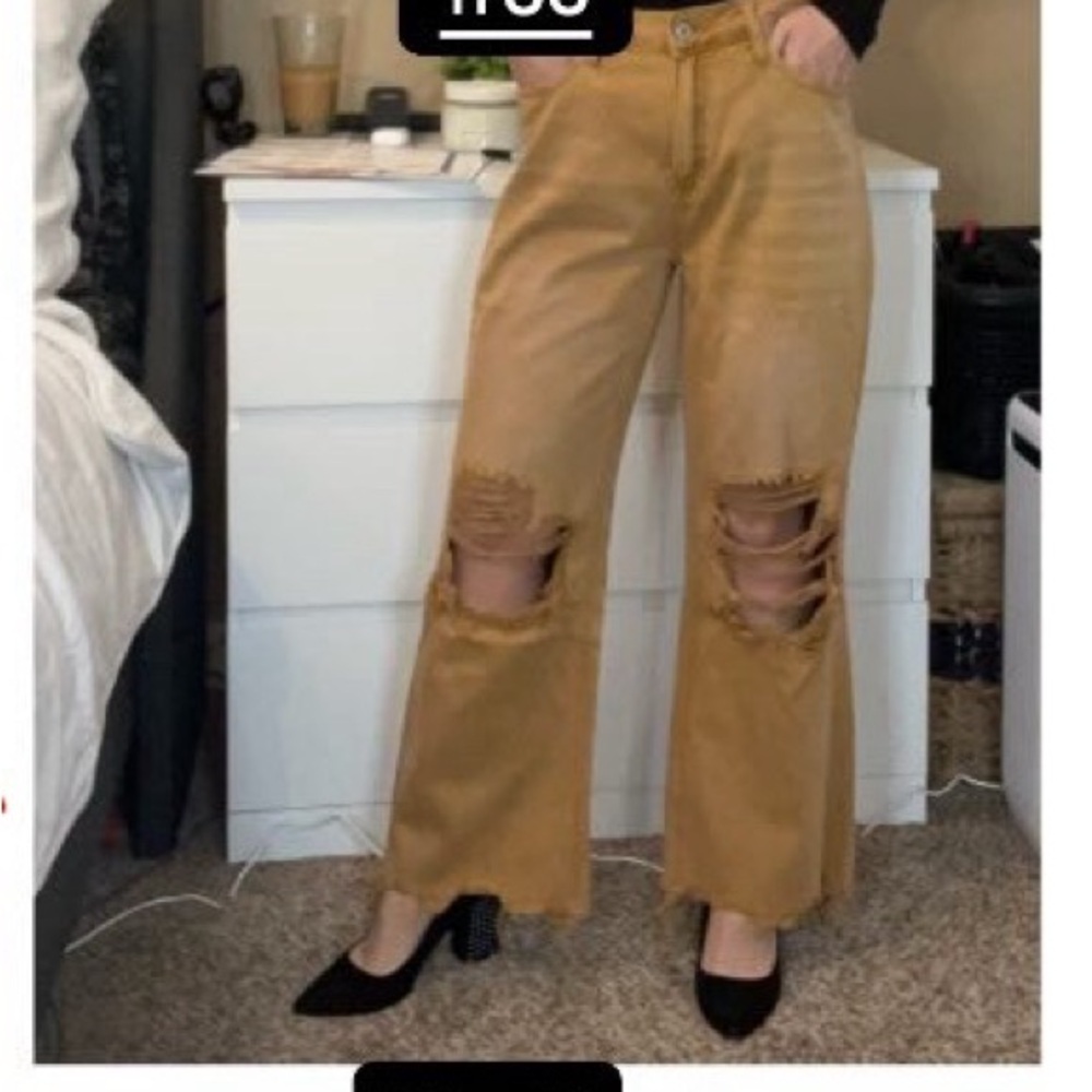 Vervet high rise cropped wide leg